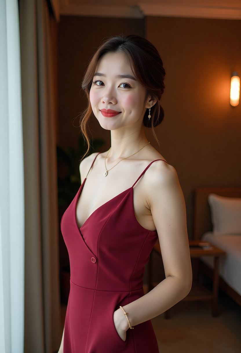 窗边读书的女主角